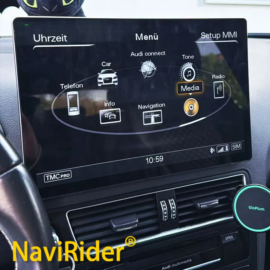 256 GB Android 14 Bildschirm Auto Stereo Drahtlose Carplay 13,3 "Für Audi Q5 2009-2016 WIFI 4G SIM Split Bildschirm BT GPS Navi Multimedia Image