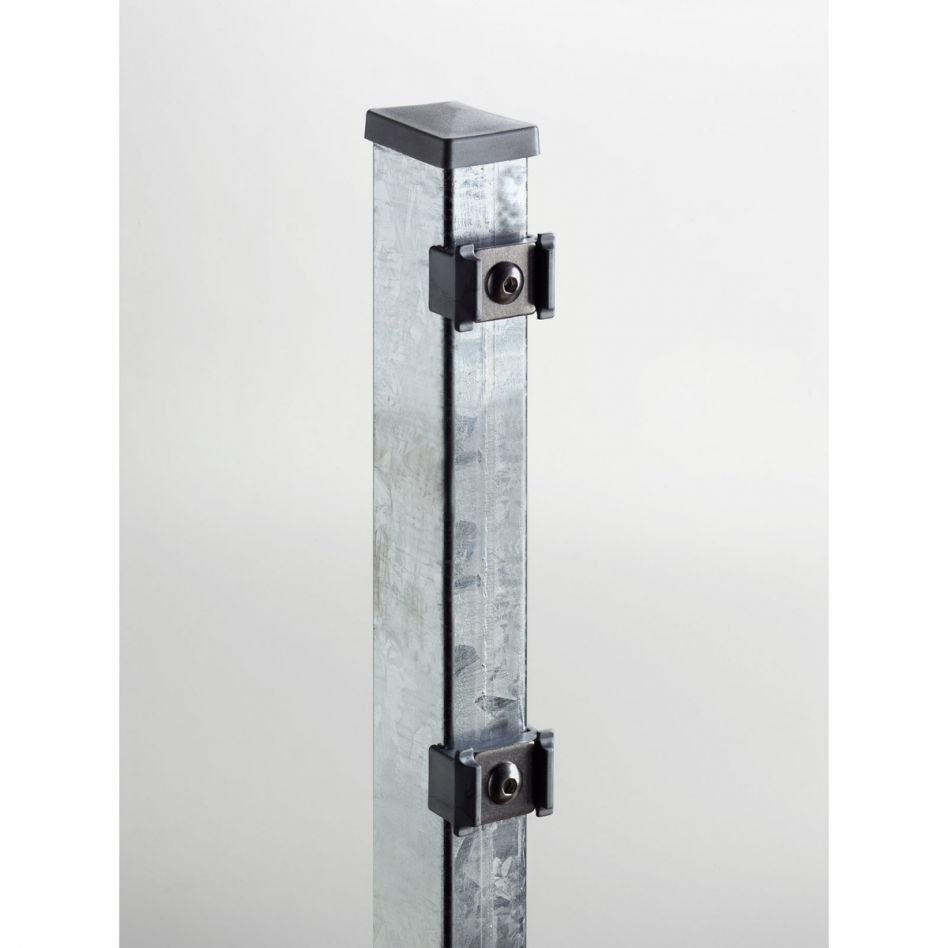 Pfosten Doppelstabmattenzaun mit Klemmplatten verzinkt zum Einbetonieren, 1230 mm Image