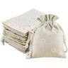 Lot de 20Pcs Pochettes Sachets en Lin Chanvre Sachets en Jute avec Cordon - Sollbry