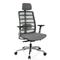 Bürostuhl / Drehstuhl SPINIO ELITE Rücken Netzstoff / Sitz Stoff grau hjh OFFICE