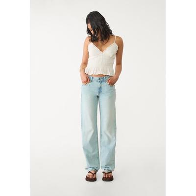 Stradivarius D03 Straight-leg low-rise jeans Light blue 14