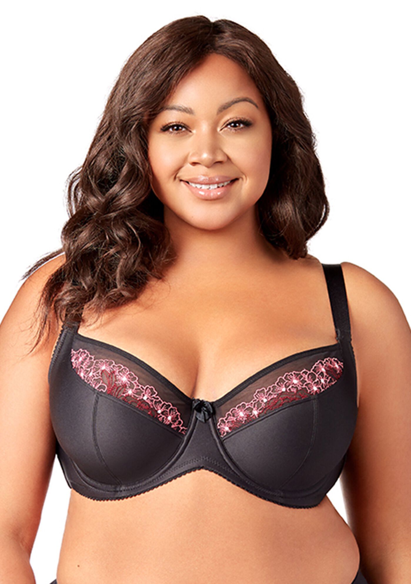 Plus Size Women's Star Curves Underwire Bra 2918 by Elila in Black (Size 36 F)