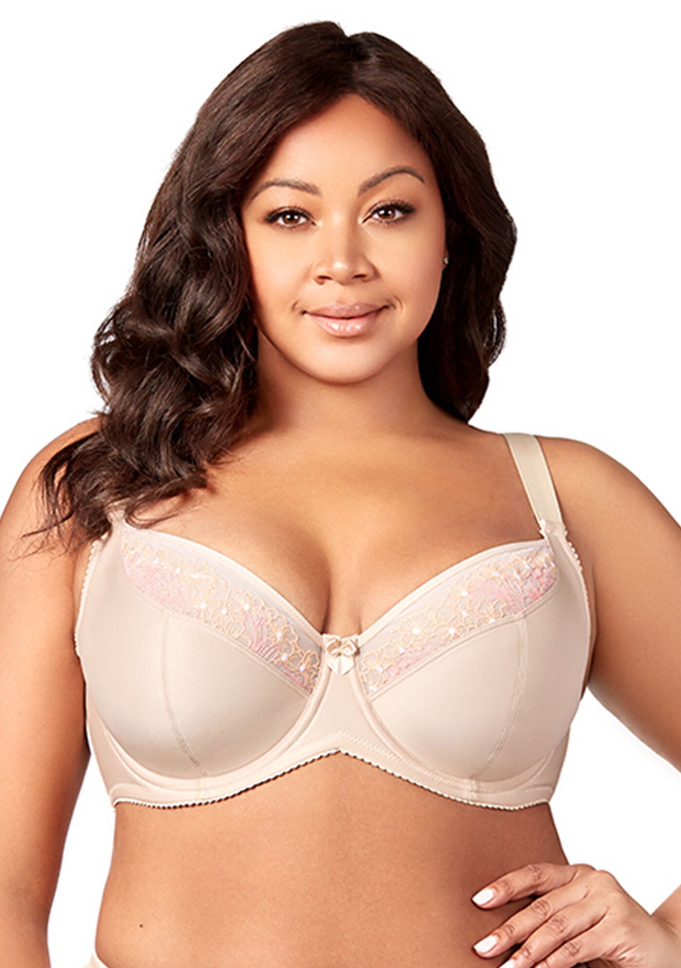 Plus Size Women's Star Curves Underwire Bra 2918 by Elila in Beige (Size 34 F)