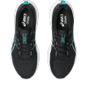 Laufschuh ASICS "GEL-CONTEND 9", Gr. 47, schwarz, wave teal, Textil, Synthetik, sportlich, Schuhe, mehr Dämpfung