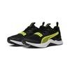 Trainingsschuh PUMA "Prospect Trainingsschuhe Erwachsene", Gr. 38, schwarz gelb alert weiß, Obermaterial: Textil, Synthetik; Futter: Textil; Innensohle: Textil; Laufsohle: Gummi, Schuhe