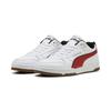 Sneaker PUMA "Porsche Legacy RBD Game Sneakers mit niedrigem Profil Erwachsene", Gr. 40, weiß (weiß rot fire), Obermaterial: Synthetik, Kuhleder, Textil; Futter: Textil; Innensohle: Textil; Laufsohle: Gummi, Schuhe