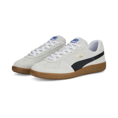 Sneaker PUMA "PUMA Handballschuhe Erwachsene", Gr. 39, bunt (weiß schwarz gum beige), Obermaterial: Synthetik, Kuhleder;