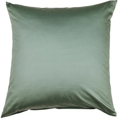Kissenbezug JANINE "Colors Mako Satin", grün (salbeigrün), B:80cm L:80cm, Mako-Satin, Obermaterial: 100% Baumwolle, Kissenbezüge, mit Reißverschluss, uni Kissenhülle, feinfädig, 100% Baumwolle Image