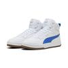 Sneaker PUMA "Caven 2.0 Mid Sneakers Erwachsene", Gr. 44, weiß vivid blau gum beige, Obermaterial: Synthetik, Synthetik; Futter: Textil; Innensohle: Textil; Laufsohle: Gummi, Schuhe