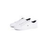 Sneaker TOMMY HILFIGER "ICONIC LONG LACE SNEAKER", Herren, Gr. 40, weiß, Baumwolle, sportlich, Schuhe, Freizeitschuh, Halbschuh, Schnürschuh mit gespolstetem Schaftrand, Topseller