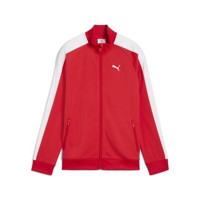 Sweatjacke PUMA "T7 ALWAYS ON Trainingsjacke Jungen", Kinder, Gr. 128, rot (for all time rot), Obermaterial: 100% Polyester; Rippe: 2% Elasthan, 98% Polyester, Sweatjacken Image