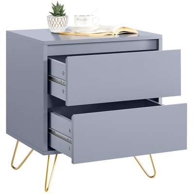 TEMU Costoffs Side Table For Storage With 2 Drawers, Sofa Table, Coffee Table, Nightstand For Living Room/bedroom, Multifunctional, Easy To Clean, Gliding Drawers, Capacity