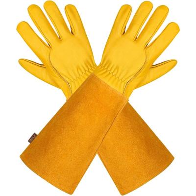 Paar Gartenhandschuhe – Lederschutz – Gartenhandschuhe für Dornen und Brombeeren und