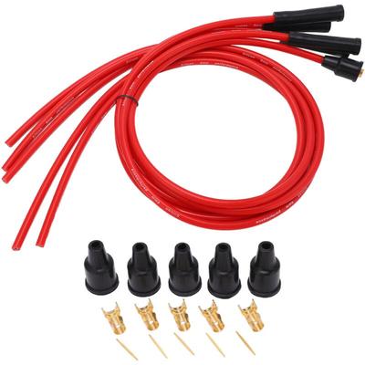 Zündkerzen-Zündkabel-Set, rot, Hochleistungs-Silikon, 1 m, Auto-Zündkabel für Image
