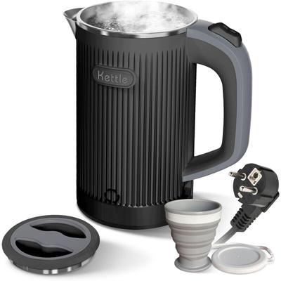 Qiedie - Tragbarer Wasserkocher mit Klappbecher, 800 ml, Reise-Wasserkocher, schnelles Kochen, Image