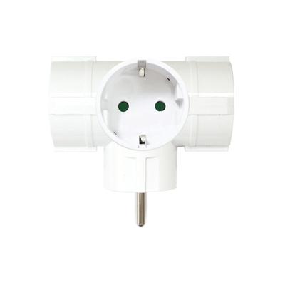 Adapter 3 Steckdosen Schuko 3500w 16a White 9153 Image