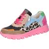 Keilsneaker WALDLÄUFER "H-AJALA", Damen, Gr. 5,5 (38,5), bunt (multicolor), Veloursleder, Lackleder, Glattleder, Textil, Ziegenveloursleder, sportlich, Schuhe Sneaker, in Komfortweite H = sehr weit, Freizeitschuh, Halbschuh, Schnürschuh
