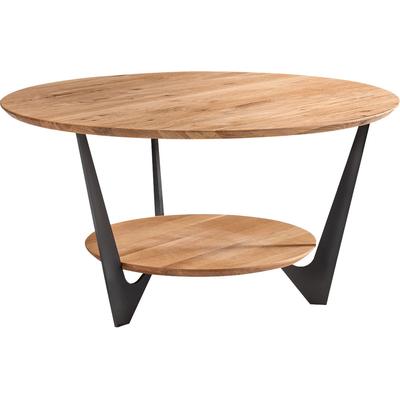 Couchtisch PAROLI "Isa", braun (holz, schwarz, holz), B:87cm H:46cm T:87cm, Tische Image