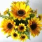 13 Heads Yellow Silk Sunflower Artificial Flowers 7 Branch/Bouquet for Home Office Party Garden