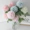 3pcs Silk Dandelion Artificial Flowers 2 Heads With Leaves Bouquet Fake Flowers Ball Home Garden