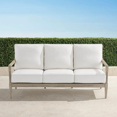 Winhill Sofa with Cushions in Weathered Teak - Standard, Natural - Frontgate