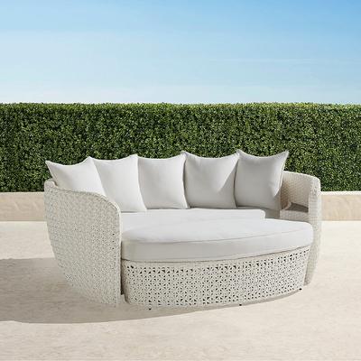 Daybreak Daybed with Cushions in Pearl Wicker - Standard, Natural - Frontgate