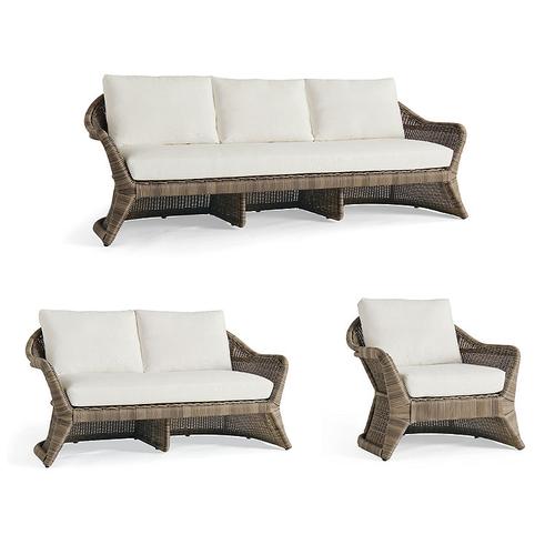 Terrace Park Seating Replacement Cushions - Loveseat, Standard, Performance Rumor Midnight - Frontgate