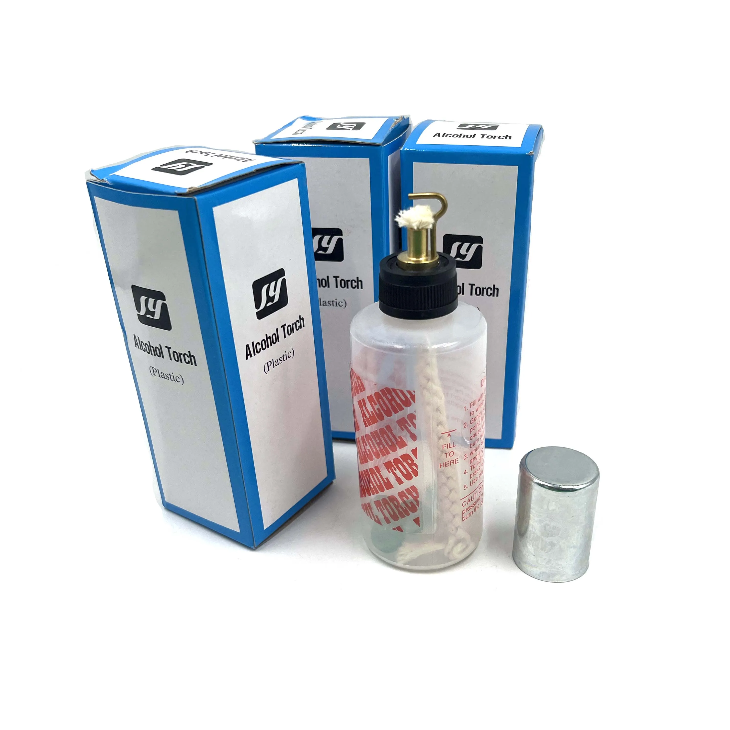 Laboratoire dentaire dentisterie prothèse vide en plastique torche à alcool bouteille d