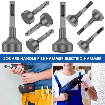 4Pcs Neue SDS Max Hammer Bohrer Rostfreiem Stahl Hammer Bohrer Boden Stange Fahrer Schlagfest Boden Stange Bit Fahrer Kompatibel