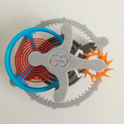Mechanische Montage Spielzeug 3D-Druck Tourbillon Modell Bewegung Vollfarb Ornament Handwerk Image