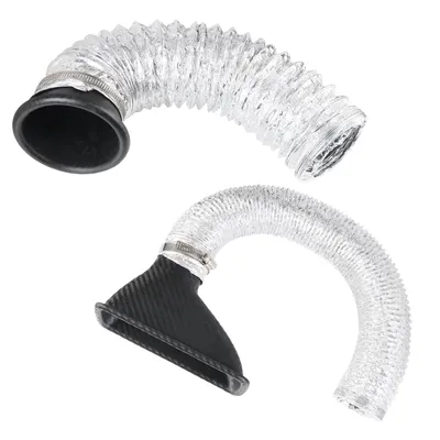 Air Vent Rohr Kit Auto Front Stoßstange Lufteinlass System Lufttrichter Rohr Set Turbo Lufteinlass Tuyere Runde/quadratische Düsen Universal