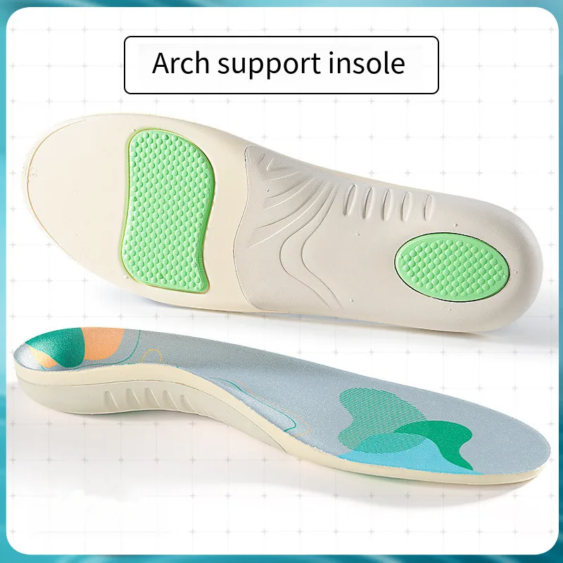 Einlegesohle zur Fußgewölbeunterstützung für Füße, Plantarfasziitis, Sportschuhe, Einlegesohlen, Plattfuß, orthopädische Polster, Stoßdämpfung, Schuhsohle, 1 Paar