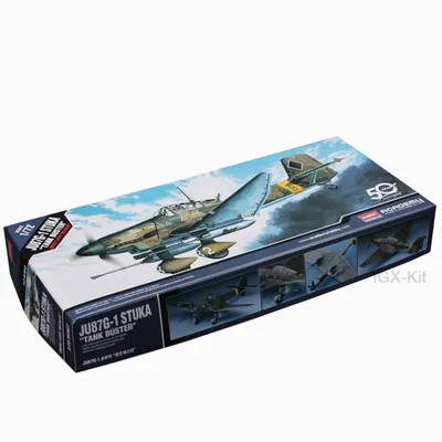 Academy 12450 Deutscher JU87 JU87G-1 Stuka Tank Buster Bomber Flugzeug Hobby Handwerk Spielzeug Image