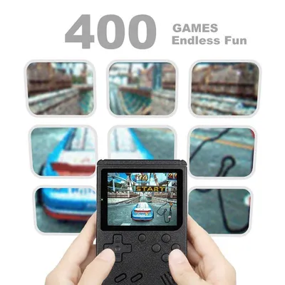 8-Bit-Mini-Videospielkonsole, integrierte 400 Spiele, tragbare Retro-Konsole, Handheld-Game-Player, Image