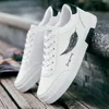 Weiß Männer Sport Schuhe Trendy Männer Casual Schuhe Leder Mann Wohnungen Komfort Strapazierfähig Männer Ist Casual Turnschuhe Zapatillas Hombre