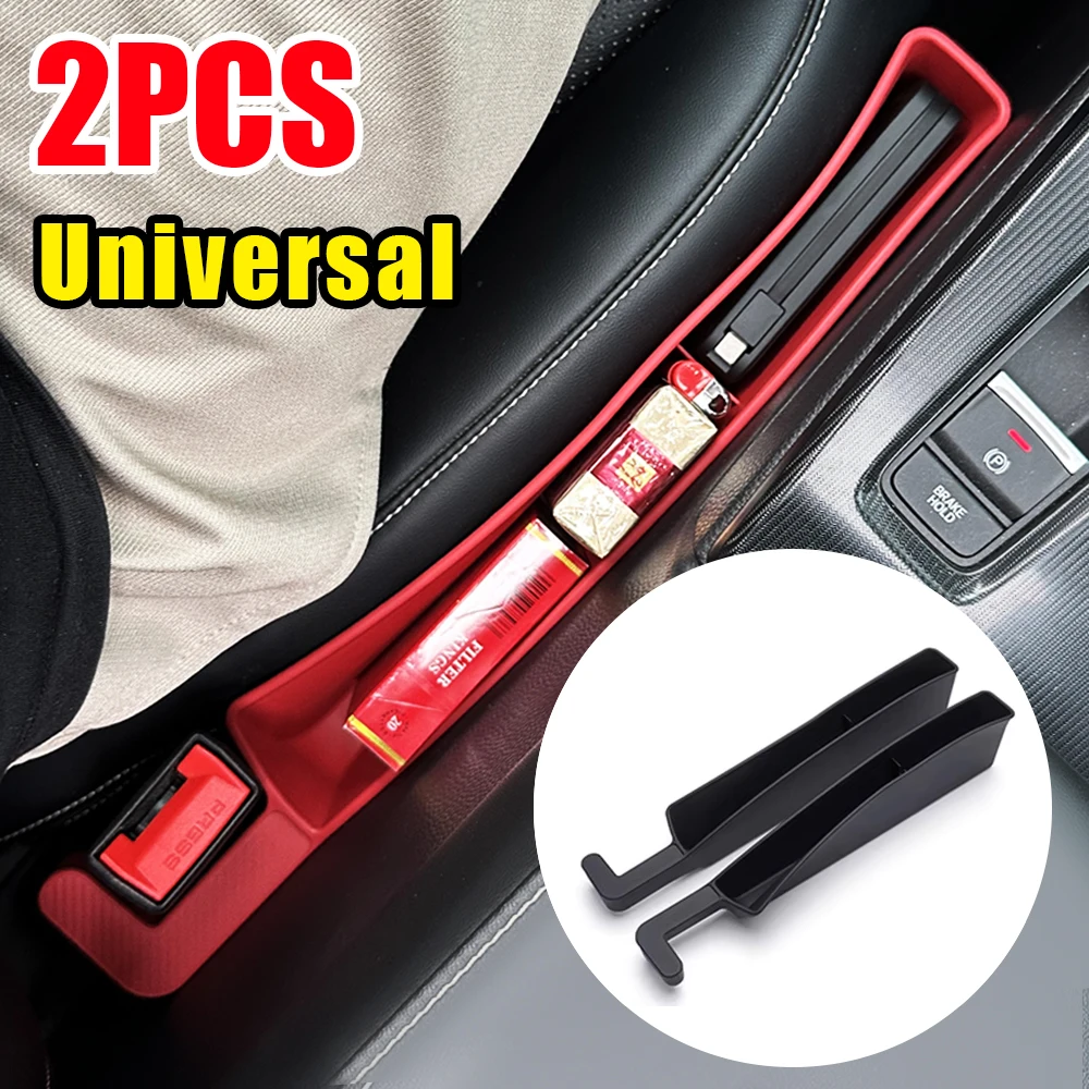 2025 neue Universal Auto Sitz Lücke Organizer Carbon Faser Auto Konsole Seite Tasche Sitz Spalt Lagerung Box Innen Zubehör Image