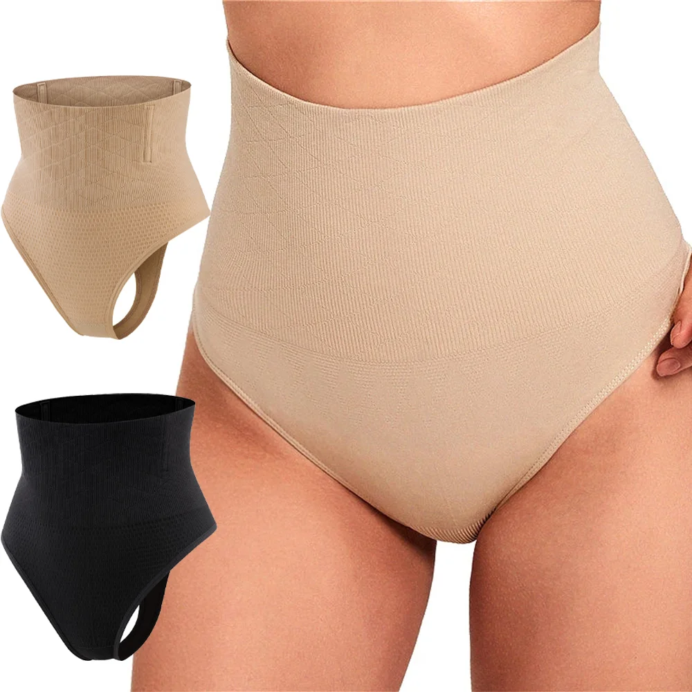 Frauen Tanga Panty Shaper Hohe Taille Bauch Steuer Höschen Abnehmen Unterwäsche Kolben-heber Bauch Gestaltung Cincher Kurze Shapewear Image