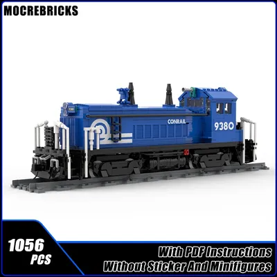 High-Tech-Stadtverkehr Zug conrail sw1200 Diesel lokomotive moc Bausteine Eisenbahn fahrzeuge Kinder DIY Spielzeug Weihnachts geschenke Image