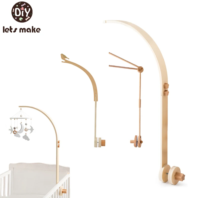 Baby Holz Vogel Form Bett Glocke Halterung Mobile Hängen Rasseln Spielzeug Aufhänger Baby Krippe Mobile Bett Glocke Spielzeug Halter Arm Halterung Geschenke Image