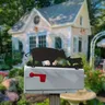 Dekorativer Briefkasten aus Kuh und Wade, Metall-Briefkasten, Decor-Briefkasten, Outdoor-Garten,