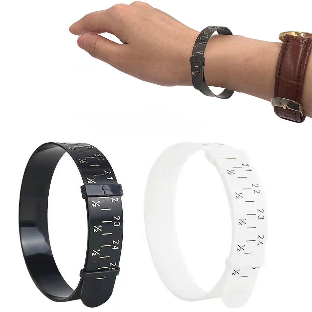ABS-Kunststoff-Armband-Armreif-Messgerät, Größenmessgerät für 15 bis 25 cm, Schmuck-Maßband, Handgelenk-Größe, Werkzeug zur Schmuck- und Armbandherstellung Image