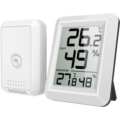 Innen- und Außenthermometer, vernetztes Thermometer mit kabellosem Außensensor, digitales Image