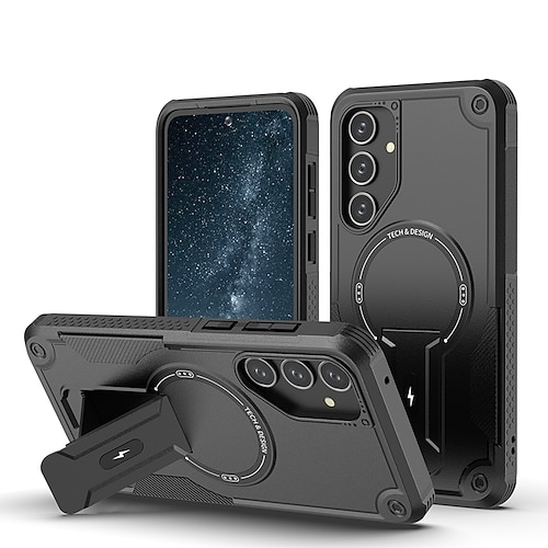 Handy Hülle Handyhüllen Für Samsung Galaxy S25 S24 Ultra Plus A35 5G Rückseite Mit Ständer Stoßfest Retro PC Image