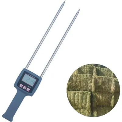 Portable Hay Moisture Meter - Precise Hay Moisture Tester with Probe for Monitoring and Ensuring