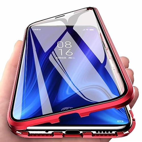 Handy Hülle Handyhüllen Für Samsung Galaxy S25 S24 S23 Ultra Plus S22 Plus Ultra A14 A34 A54 A53 A33 A13 Magnetische Adsorption mit Displayschutz Transparent Magnetisch Transparent Gehärtetes Glas Image