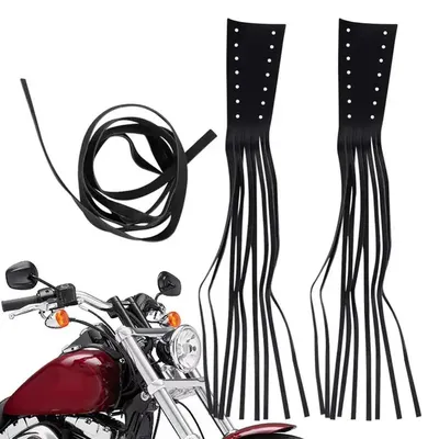 Motorcycle Fringe Grip Cover Universal Artificial Leather Tassel Cuffs Brake Lever Cover Handlebar