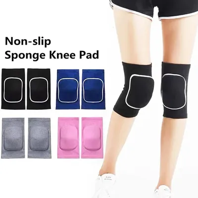 1Pair Dancing Sponge Knee Pads Warm Volleyball Dance Kneeling Anti-Collision Practice Thickened Knee