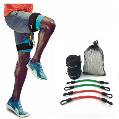 Leg Running Resistance tubes Kinetic speed Strength Elasticas band exercise Athletes Football