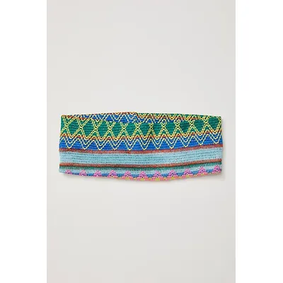 Junie Embellished Soft Headband at Free People in Blue Green Combo