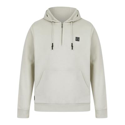 Hoodies / Sweatshirts Invective Quarter Zip Neck Brushback Fleece Pullover Hoodie in Light Grey / XL - Tokyo Laundry